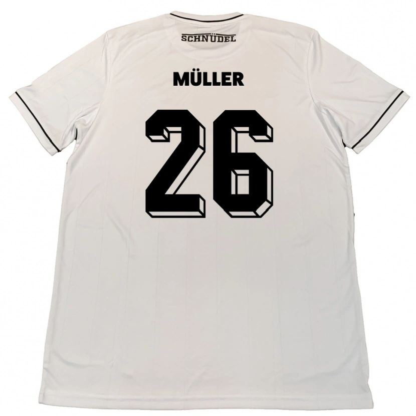 Danxen Mujer Camiseta Maro Müller #26 Blanco Negro 2ª Equipación 2025/26 La Camisa