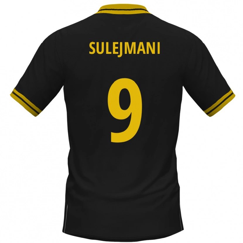Danxen Mujer Camiseta Valmir Sulejmani #9 Negro Amarillo 2ª Equipación 2025/26 La Camisa