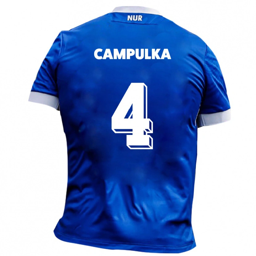 Danxen Mujer Camiseta Tim Campulka #4 Azul Blanco 2ª Equipación 2025/26 La Camisa