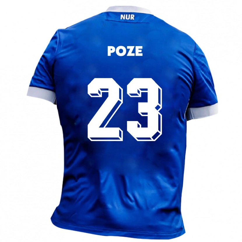 Danxen Mujer Camiseta Paulas Poze #23 Azul Blanco 2ª Equipación 2025/26 La Camisa