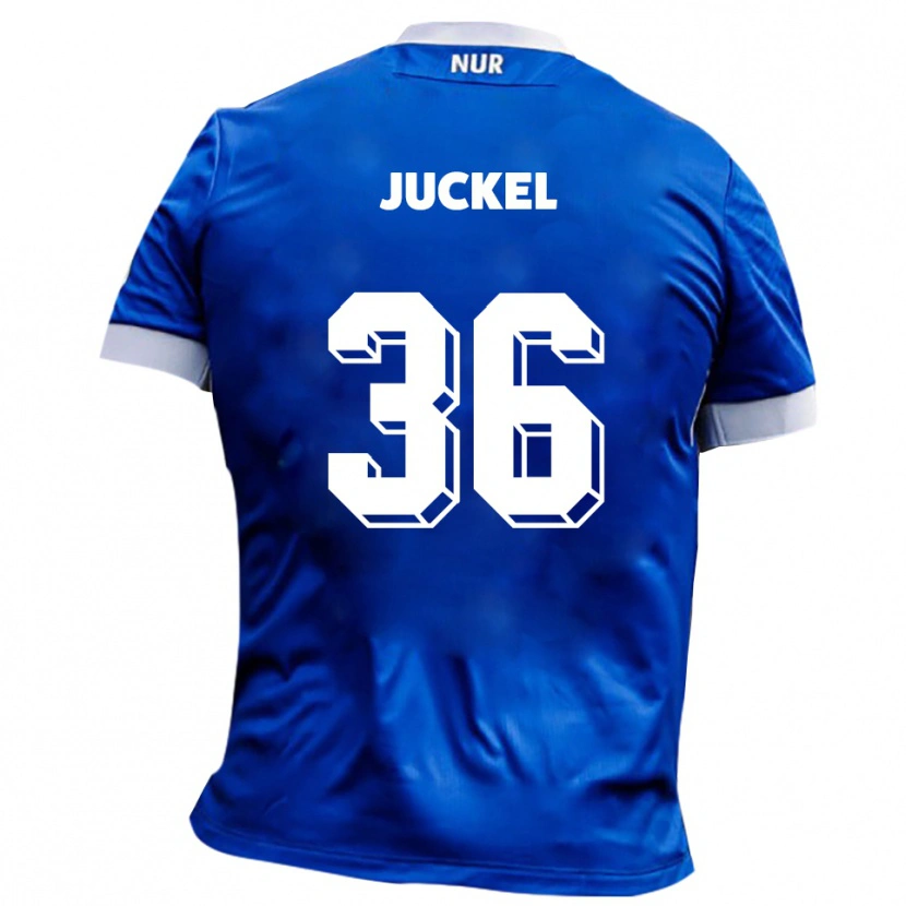 Danxen Mujer Camiseta Janis Juckel #36 Azul Blanco 2ª Equipación 2025/26 La Camisa