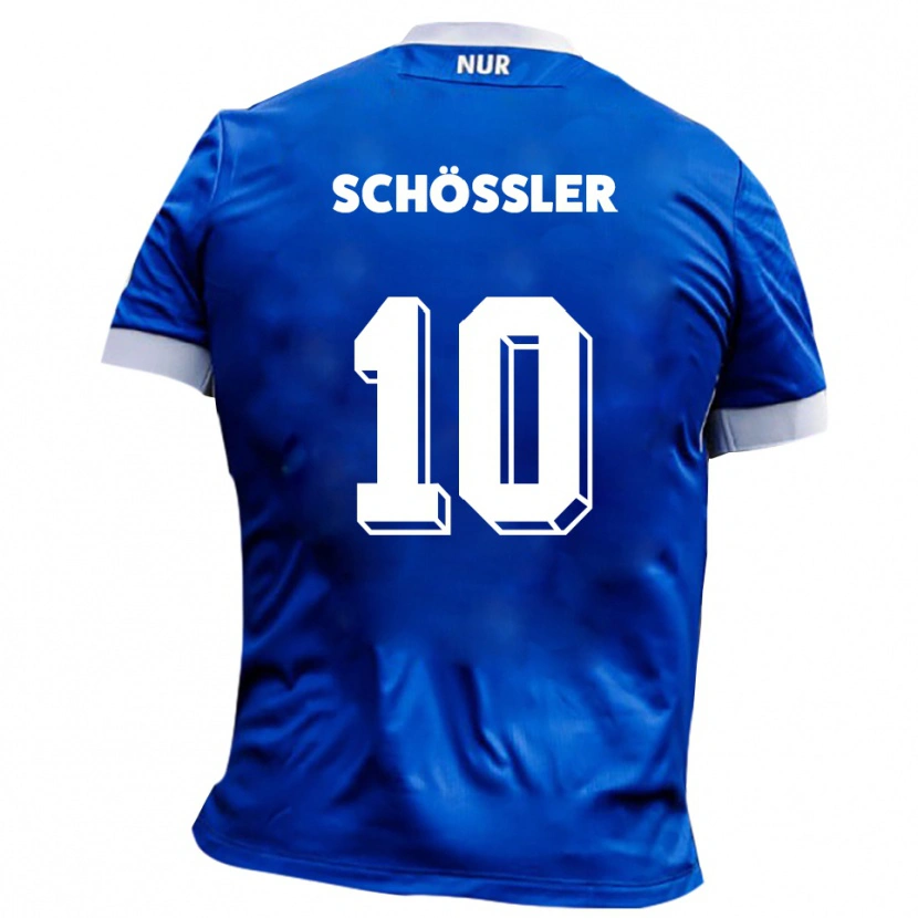 Danxen Mujer Camiseta Maris Schößler #10 Azul Blanco 2ª Equipación 2025/26 La Camisa