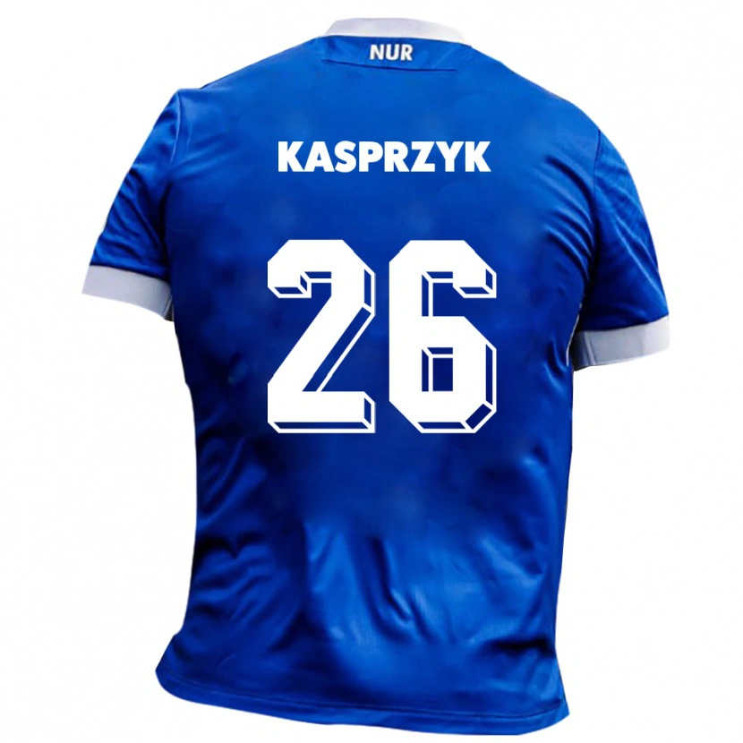Danxen Mujer Camiseta Nicolas Kasprzyk #26 Azul Blanco 2ª Equipación 2025/26 La Camisa