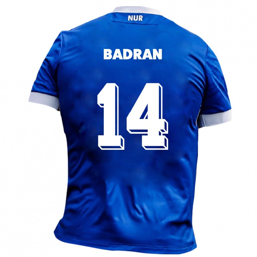 Danxen Mujer Camiseta Ahmad Badran #14 Azul Blanco 2ª Equipación 2025/26 La Camisa