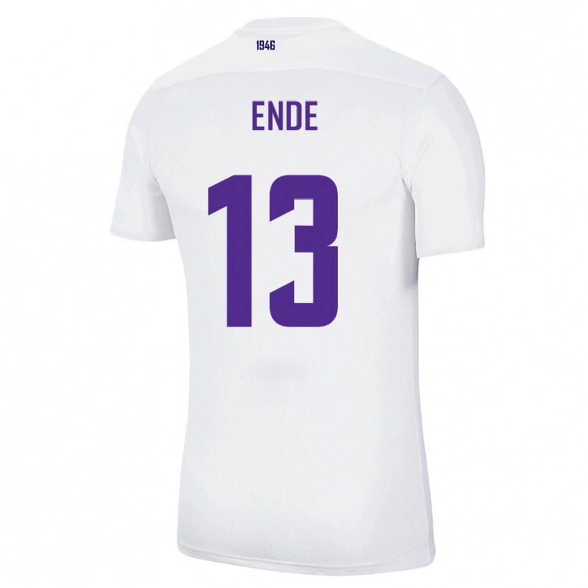 Danxen Mujer Camiseta Oskar Ende #13 Blanco Verde 2ª Equipación 2025/26 La Camisa