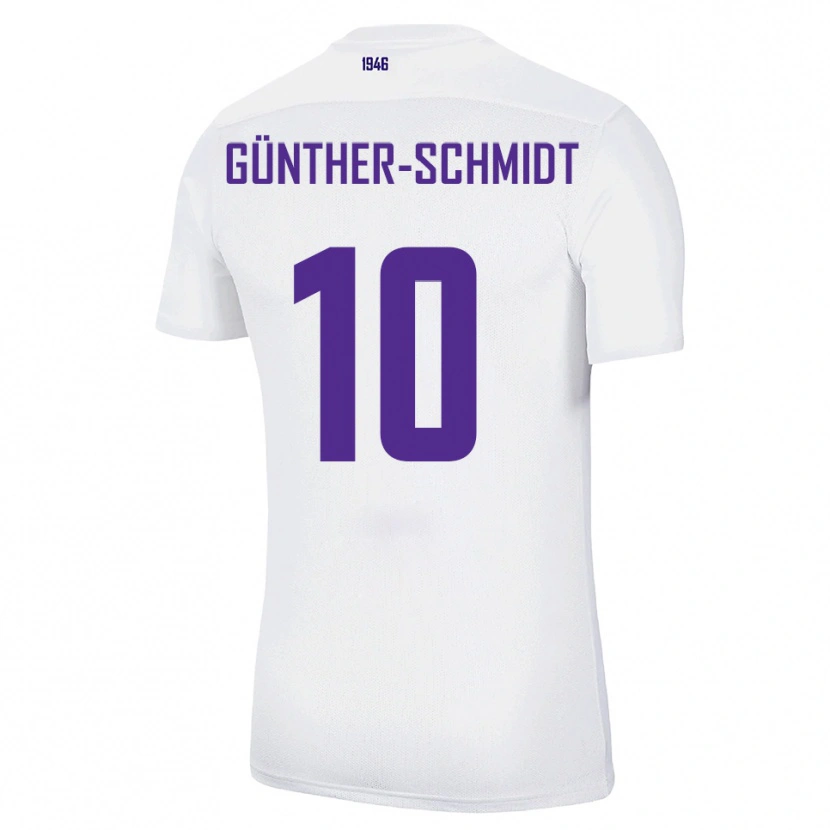 Danxen Mujer Camiseta Julian Günther-Schmidt #10 Blanco Verde 2ª Equipación 2025/26 La Camisa