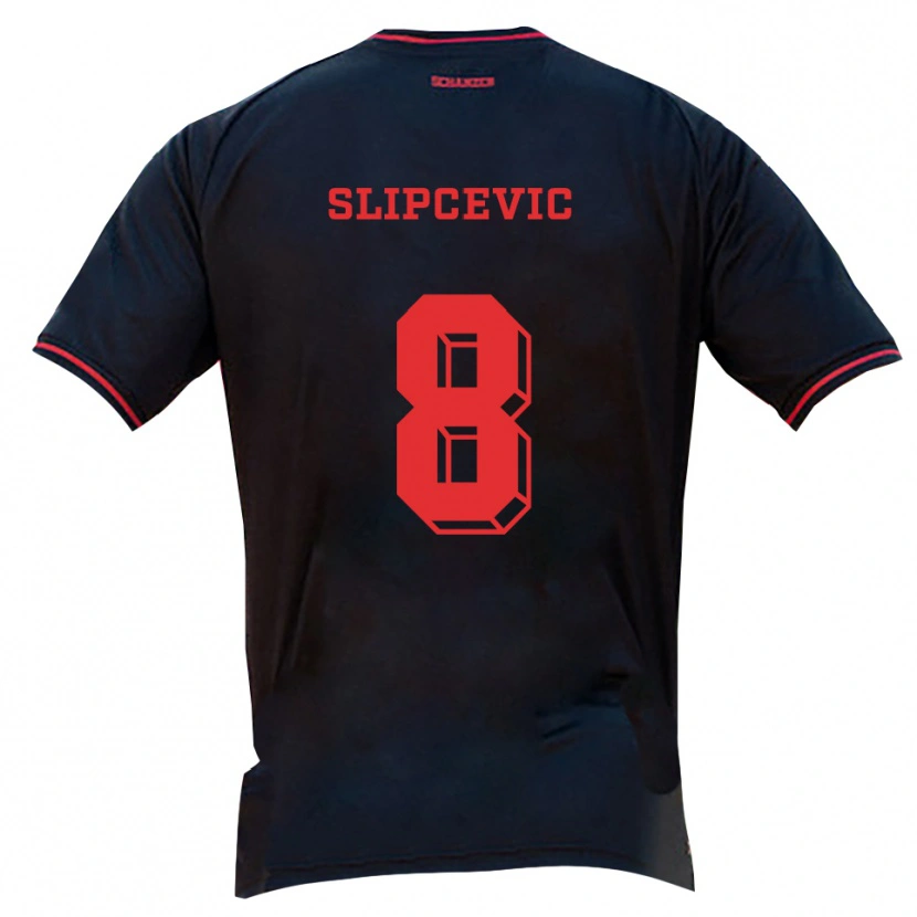 Danxen Mujer Camiseta Ivana Slipcevic #8 Negro Rojo Blanco 2ª Equipación 2025/26 La Camisa