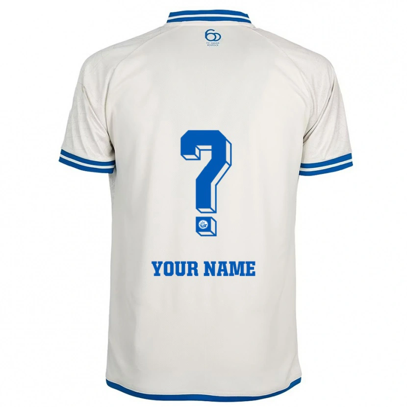 Danxen Mujer Camiseta Su Nombre #0 Blanco Azul 2ª Equipación 2025/26 La Camisa