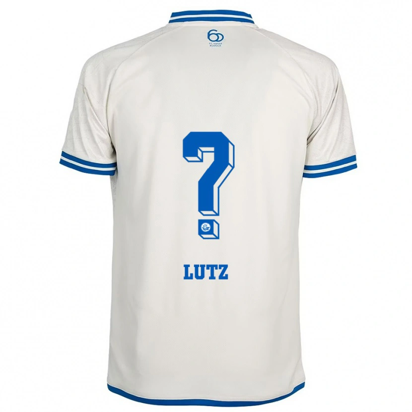 Danxen Mujer Camiseta Marvin Lutz #0 Blanco Azul 2ª Equipación 2025/26 La Camisa