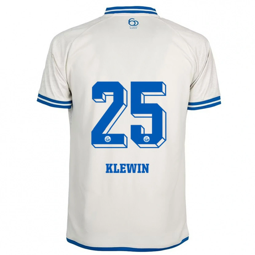Danxen Mujer Camiseta Philipp Klewin #25 Blanco Azul 2ª Equipación 2025/26 La Camisa