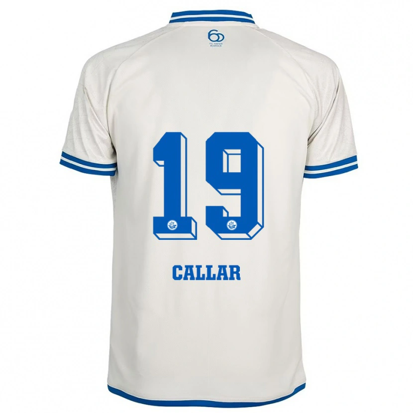 Danxen Mujer Camiseta Arda Callar #19 Blanco Azul 2ª Equipación 2025/26 La Camisa