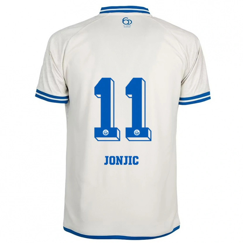 Danxen Mujer Camiseta Antonio Jonjic #11 Blanco Azul 2ª Equipación 2025/26 La Camisa