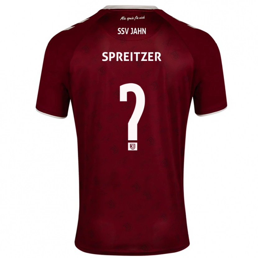 Danxen Mujer Camiseta Simon Spreitzer #0 Borgoña Blanco 2ª Equipación 2025/26 La Camisa