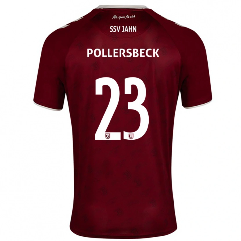 Danxen Mujer Camiseta Julian Pollersbeck #23 Borgoña Blanco 2ª Equipación 2025/26 La Camisa