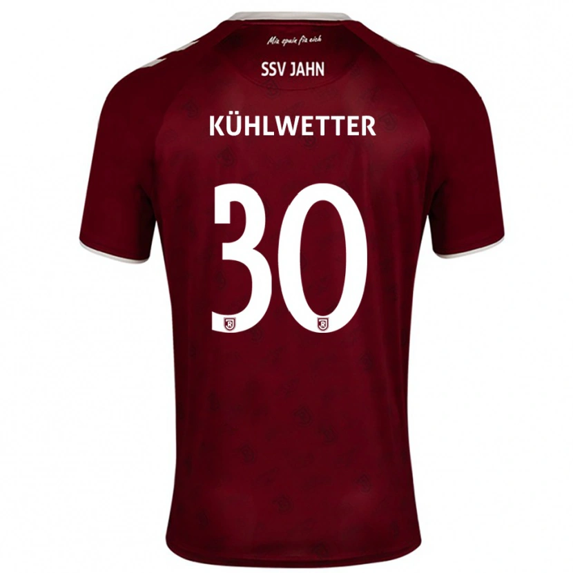 Danxen Mujer Camiseta Christian Kühlwetter #30 Borgoña Blanco 2ª Equipación 2025/26 La Camisa