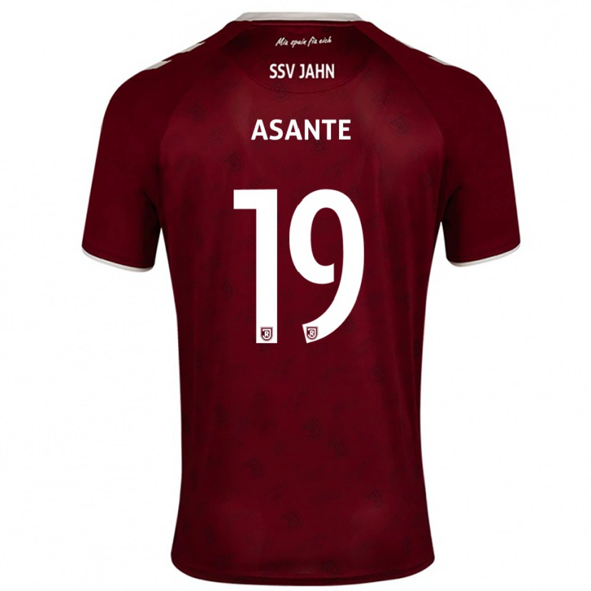 Danxen Mujer Camiseta Davis Asante #19 Borgoña Blanco 2ª Equipación 2025/26 La Camisa