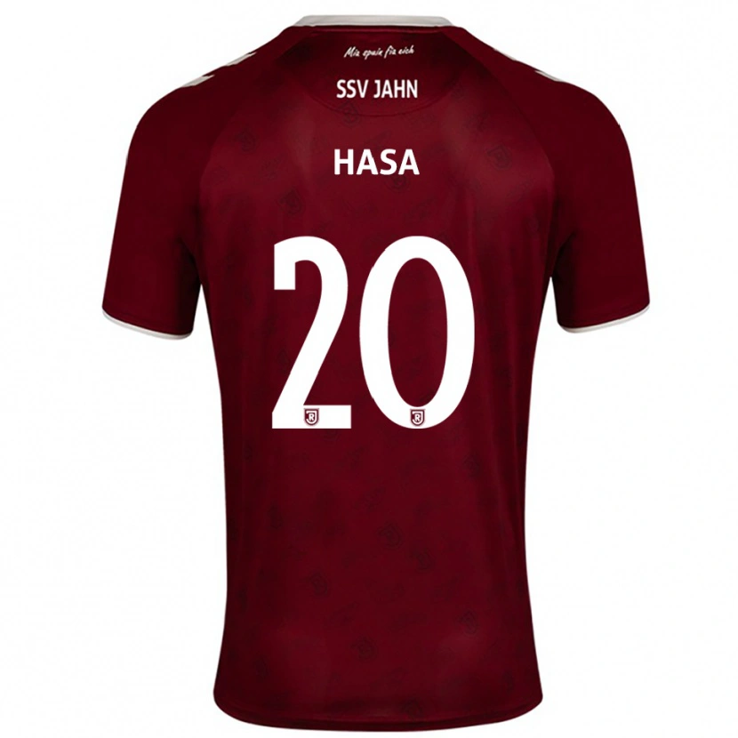 Danxen Mujer Camiseta Samuel Hasa #20 Borgoña Blanco 2ª Equipación 2025/26 La Camisa