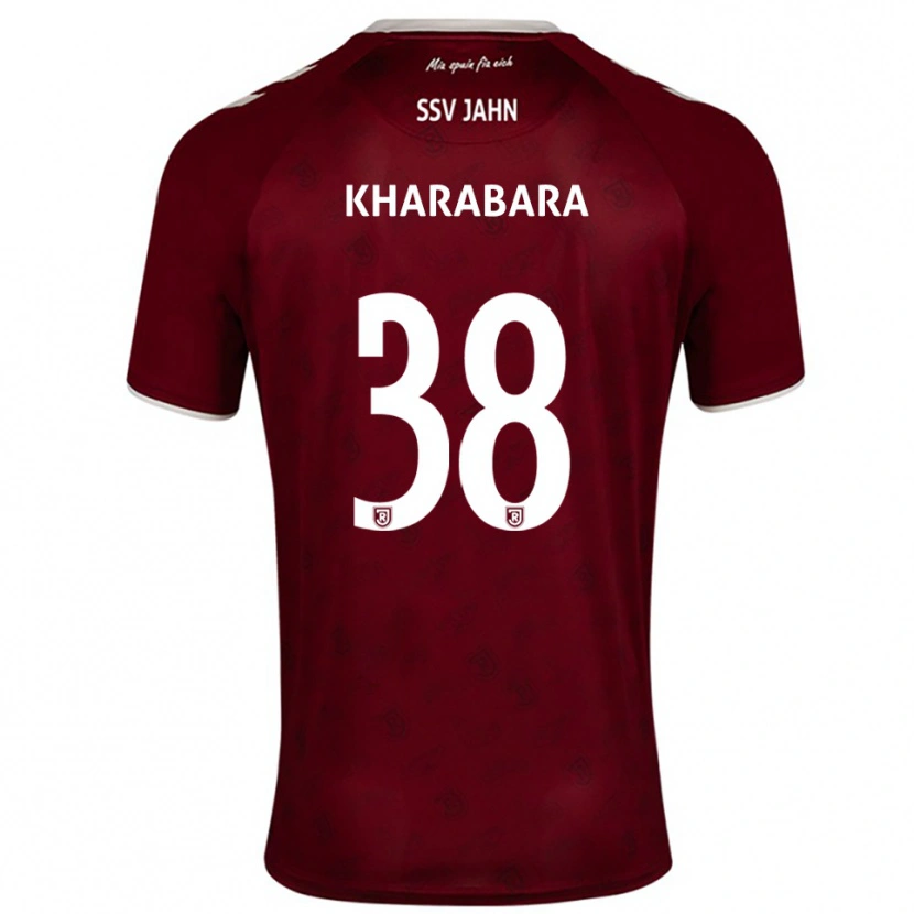 Danxen Mujer Camiseta Volodymyr Kharabara #38 Borgoña Blanco 2ª Equipación 2025/26 La Camisa