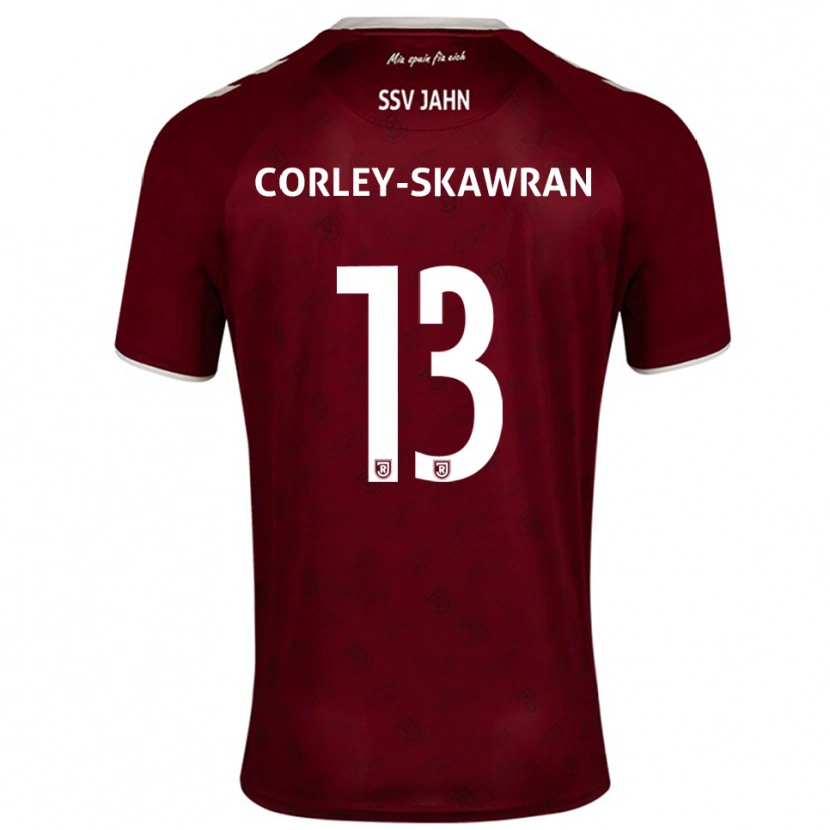 Danxen Mujer Camiseta Dorian Corley-Skawran #13 Borgoña Blanco 2ª Equipación 2025/26 La Camisa