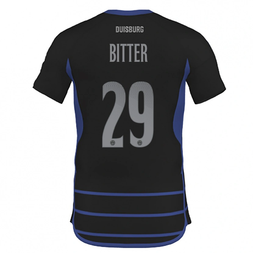 Danxen Mujer Camiseta Joshua Bitter #29 Negro Azul 2ª Equipación 2025/26 La Camisa