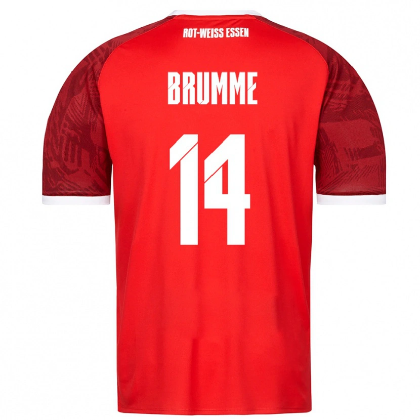 Danxen Mujer Camiseta Lucas Brumme #14 Rojo Borgoña Blanco 2ª Equipación 2025/26 La Camisa