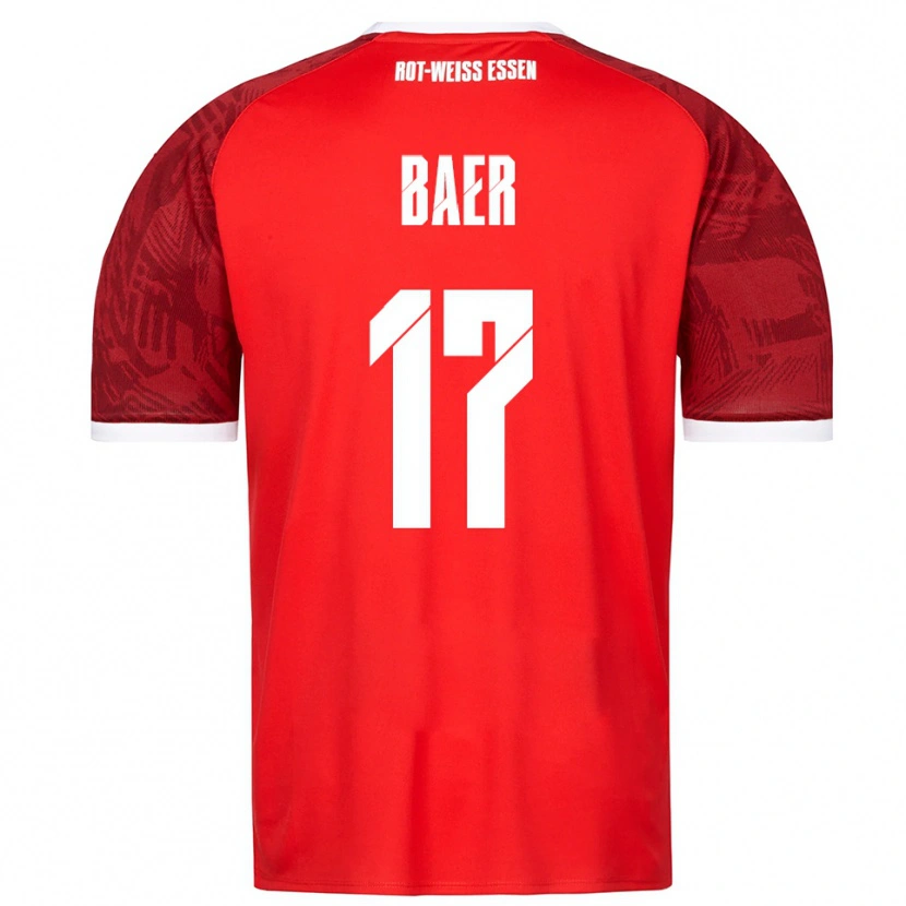 Danxen Mujer Camiseta Luca Baer #17 Rojo Borgoña Blanco 2ª Equipación 2025/26 La Camisa