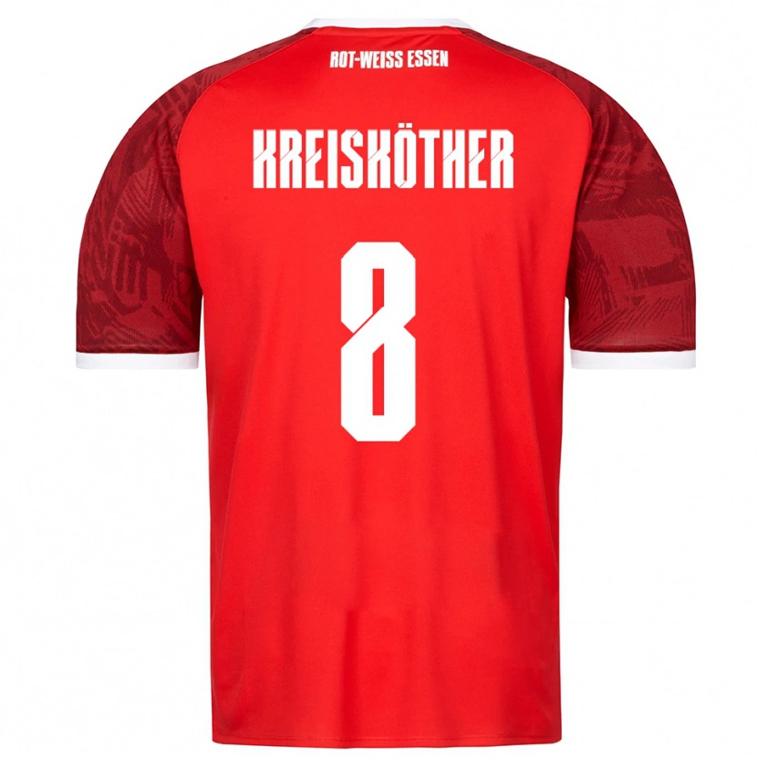 Danxen Mujer Camiseta Luiz-Simon Kreisköther #8 Rojo Borgoña Blanco 2ª Equipación 2025/26 La Camisa