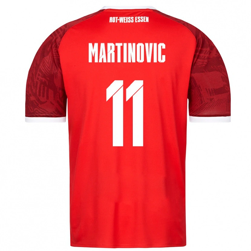 Danxen Mujer Camiseta Dominik Martinovic #11 Rojo Borgoña Blanco 2ª Equipación 2025/26 La Camisa