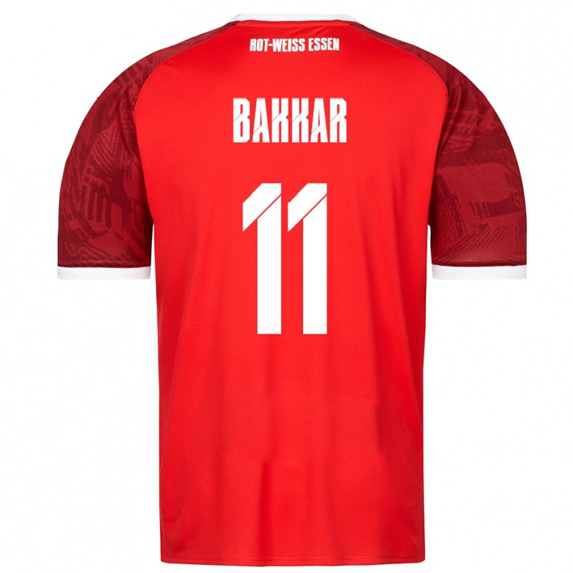 Danxen Mujer Camiseta Baraa Bakkar #11 Rojo Borgoña Blanco 2ª Equipación 2025/26 La Camisa