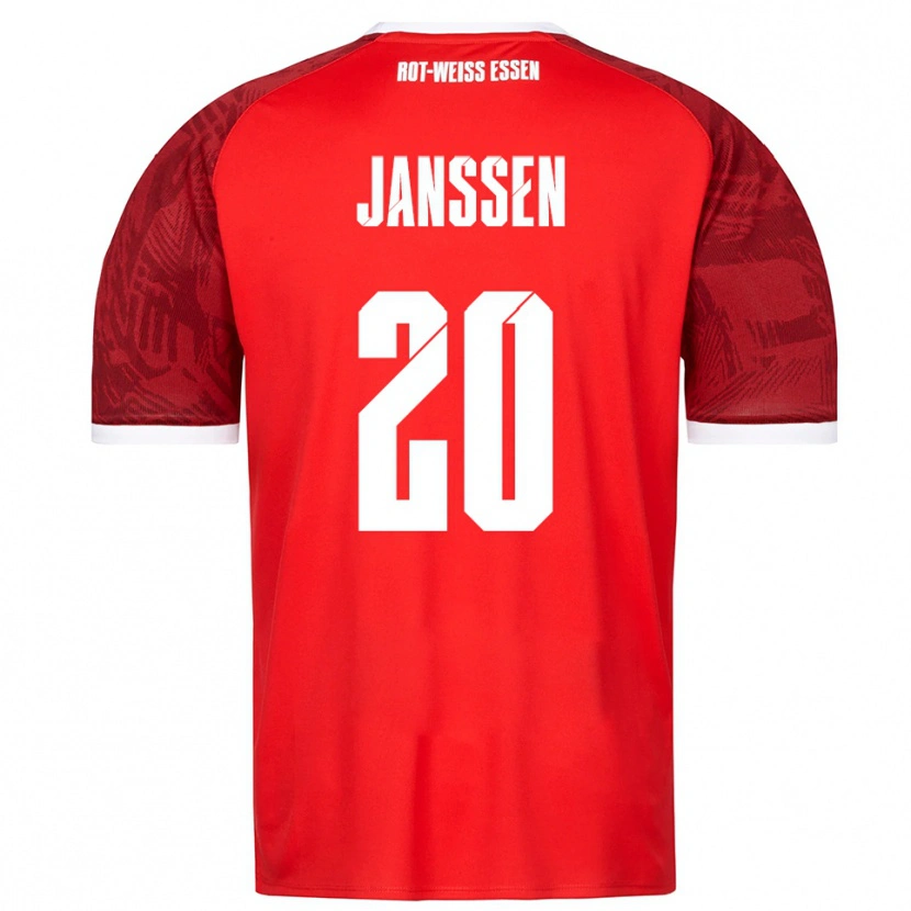 Danxen Mujer Camiseta Marek Janssen #20 Rojo Borgoña Blanco 2ª Equipación 2025/26 La Camisa