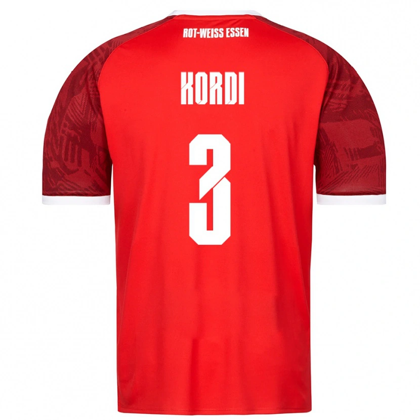 Danxen Mujer Camiseta Artin Kordi #3 Rojo Borgoña Blanco 2ª Equipación 2025/26 La Camisa