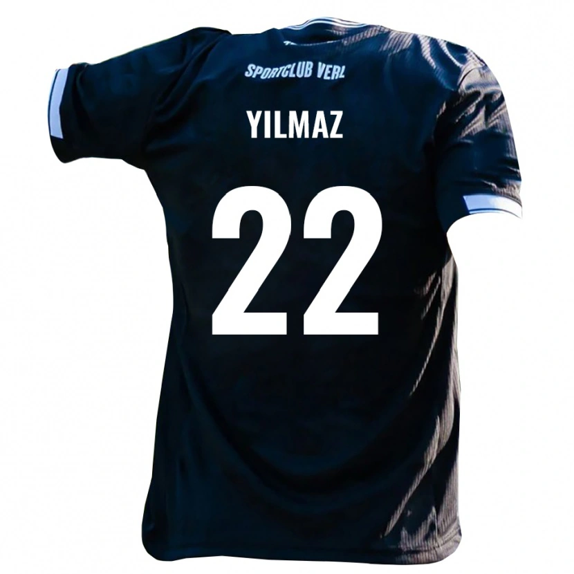 Danxen Mujer Camiseta Furkan Yilmaz #22 Negro Blanco 2ª Equipación 2025/26 La Camisa