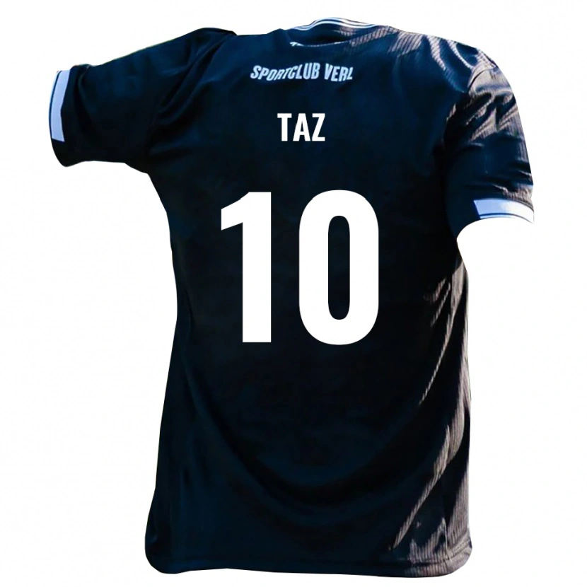 Danxen Mujer Camiseta Berkan Taz #10 Negro Blanco 2ª Equipación 2025/26 La Camisa