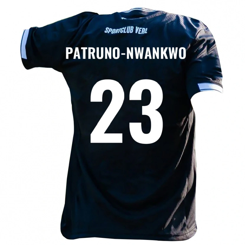 Danxen Mujer Camiseta Josiah Patruno-Nwankwo #23 Negro Blanco 2ª Equipación 2025/26 La Camisa