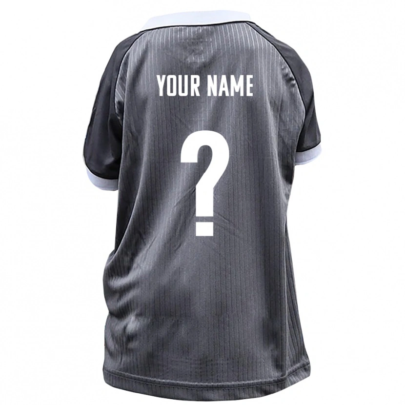 Danxen Mujer Camiseta Su Nombre #0 Gris Blanco 2ª Equipación 2025/26 La Camisa