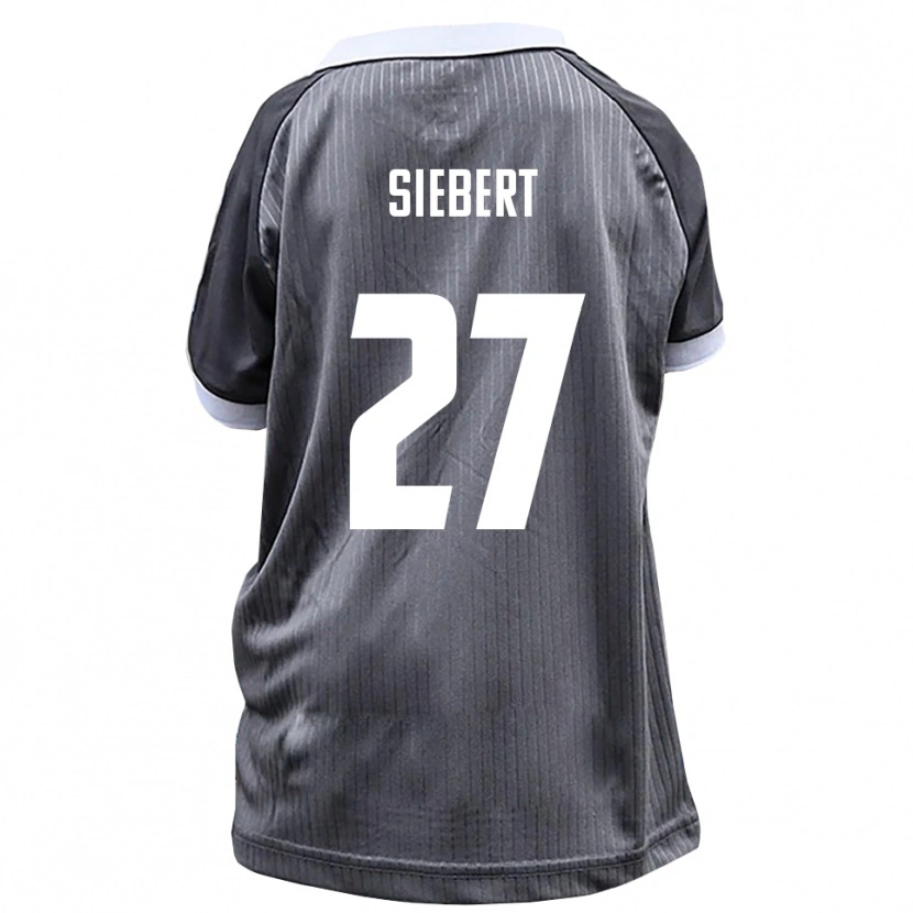 Danxen Mujer Camiseta Marcel Siebert #27 Gris Blanco 2ª Equipación 2025/26 La Camisa