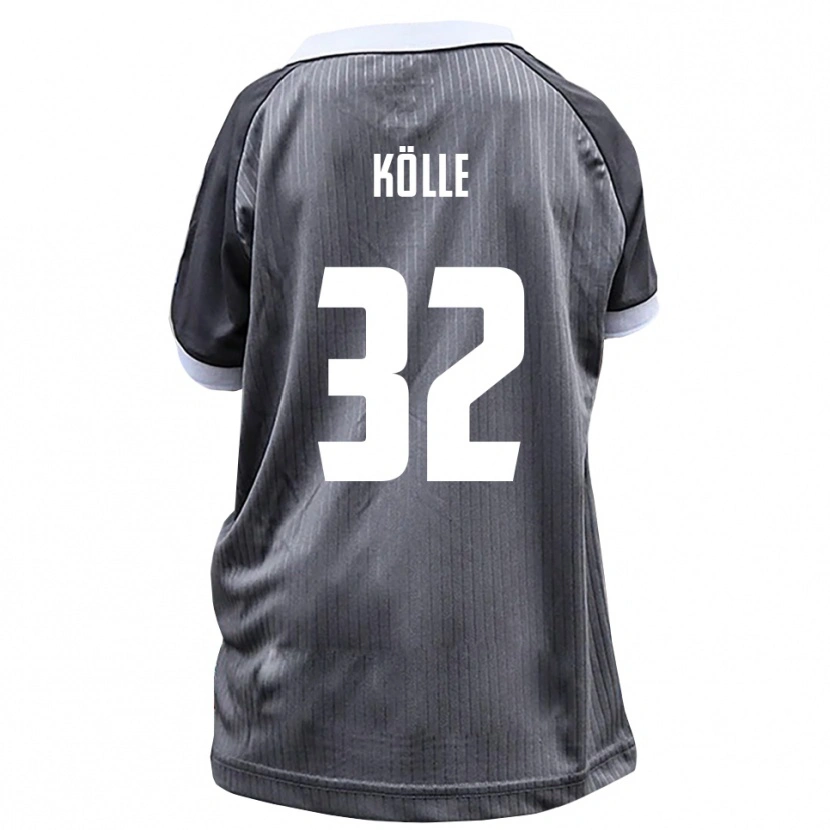 Danxen Mujer Camiseta Niklas Kölle #32 Gris Blanco 2ª Equipación 2025/26 La Camisa