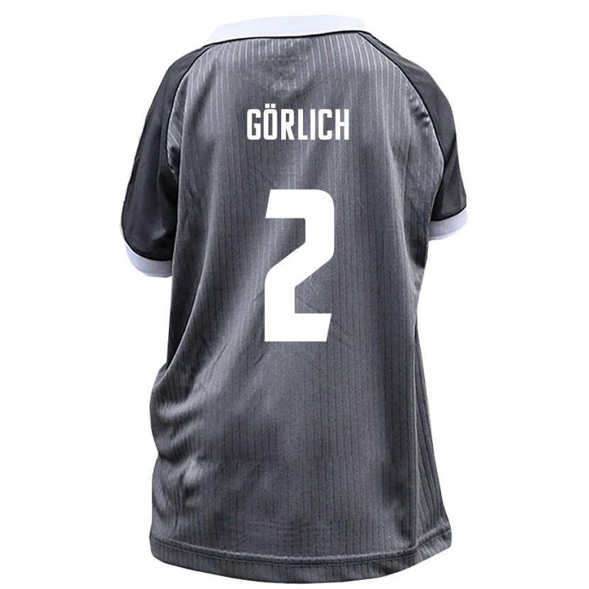 Danxen Mujer Camiseta Luis Görlich #2 Gris Blanco 2ª Equipación 2025/26 La Camisa