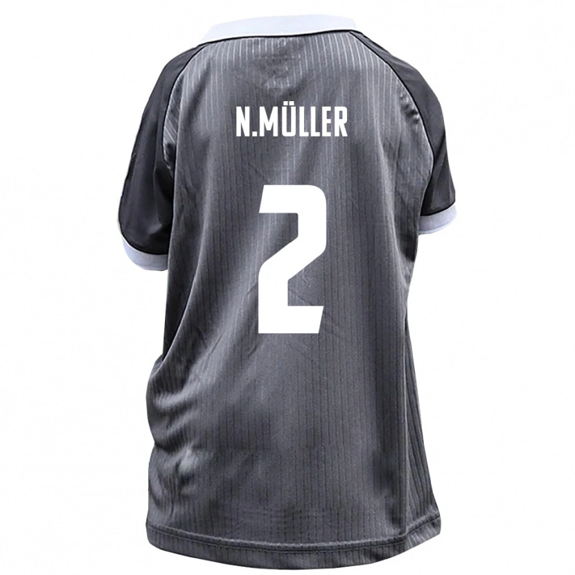 Danxen Mujer Camiseta Nico Müller #2 Gris Blanco 2ª Equipación 2025/26 La Camisa