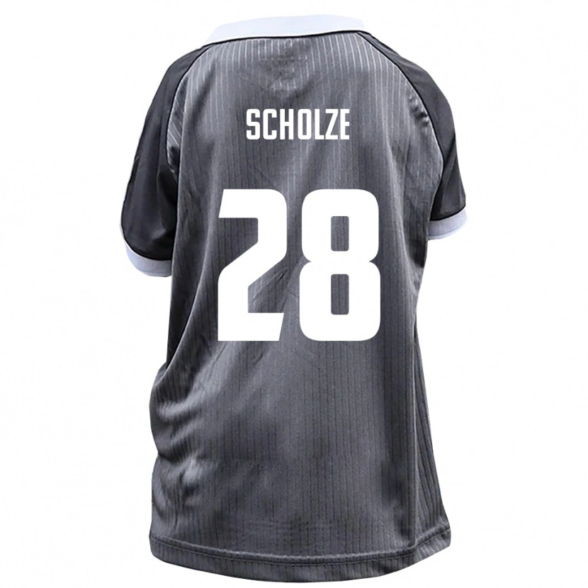 Danxen Mujer Camiseta Max Scholze #28 Gris Blanco 2ª Equipación 2025/26 La Camisa