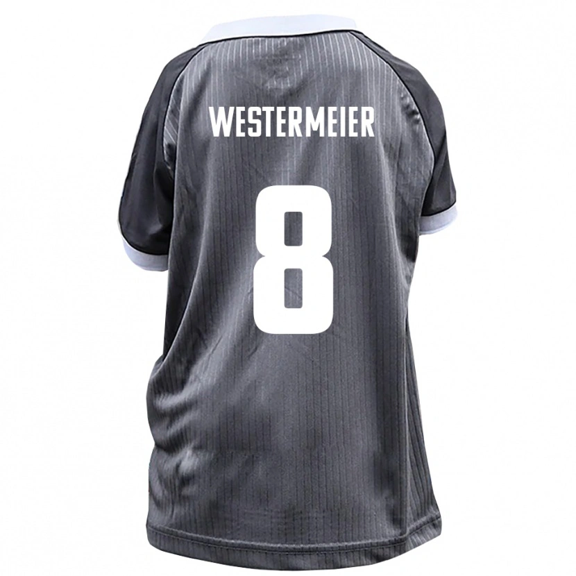 Danxen Mujer Camiseta Ben Westermeier #8 Gris Blanco 2ª Equipación 2025/26 La Camisa