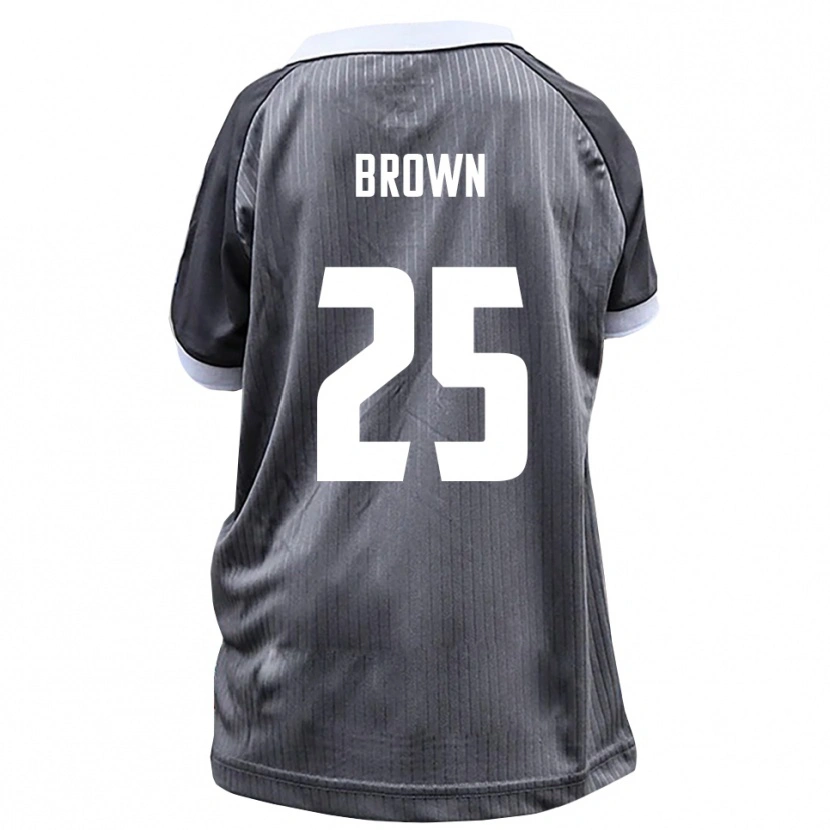 Danxen Mujer Camiseta Evan Brown #25 Gris Blanco 2ª Equipación 2025/26 La Camisa