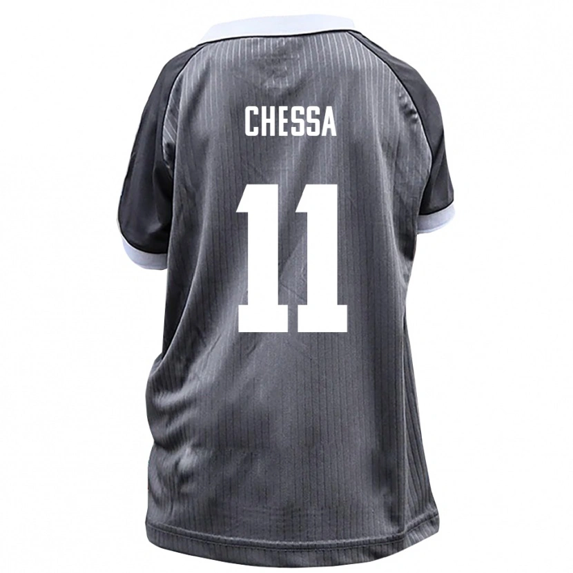 Danxen Mujer Camiseta Dennis Chessa #11 Gris Blanco 2ª Equipación 2025/26 La Camisa