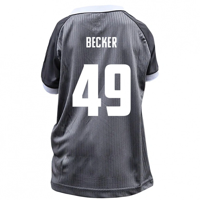 Danxen Mujer Camiseta André Becker #49 Gris Blanco 2ª Equipación 2025/26 La Camisa