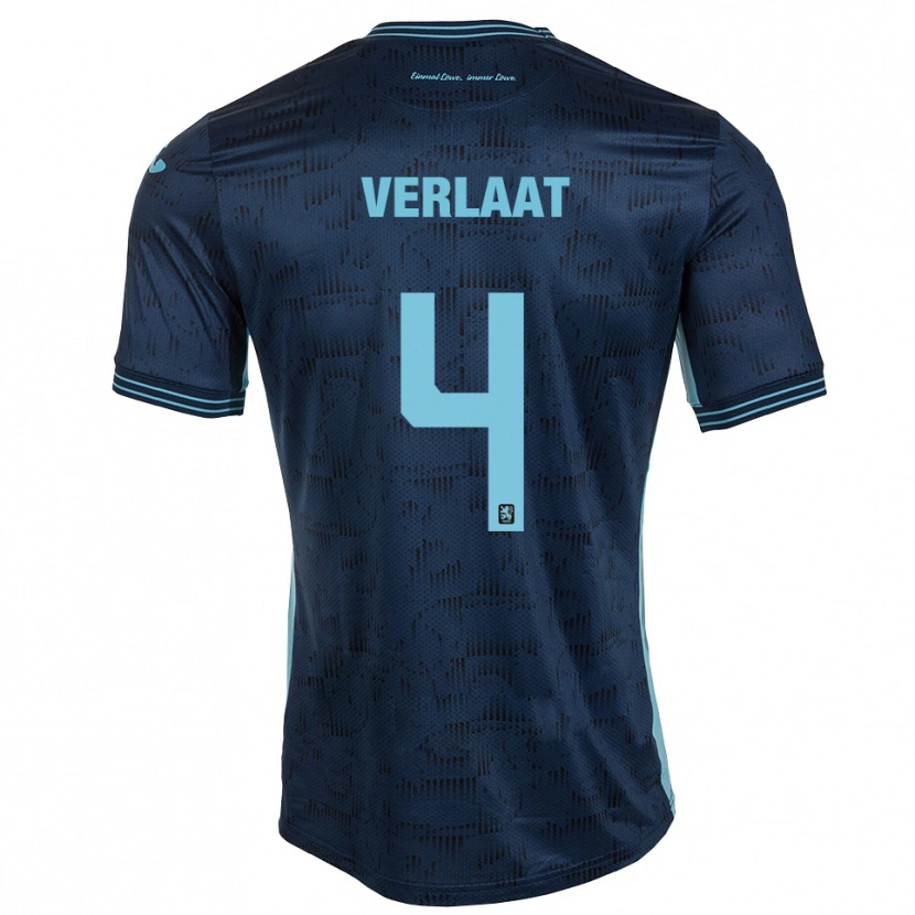 Danxen Mujer Camiseta Jesper Verlaat #4 Azul Real 2ª Equipación 2025/26 La Camisa