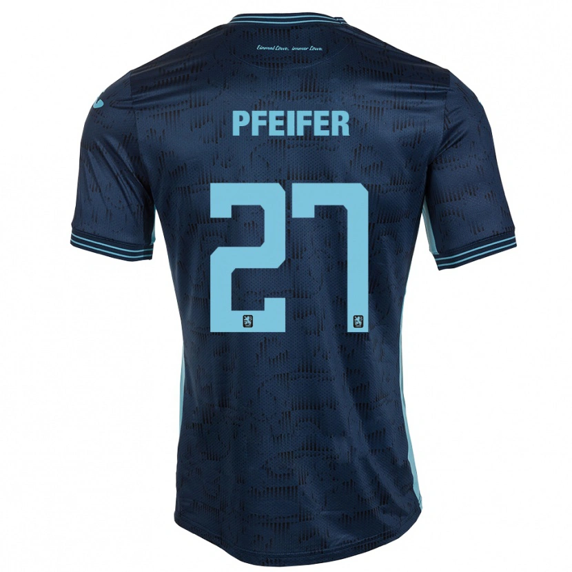 Danxen Mujer Camiseta Manuel Pfeifer #27 Azul Real 2ª Equipación 2025/26 La Camisa
