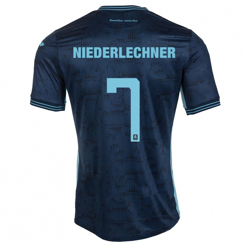 Danxen Mujer Camiseta Florian Niederlechner #7 Azul Real 2ª Equipación 2025/26 La Camisa