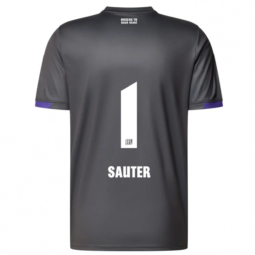 Danxen Mujer Camiseta Niklas Sauter #1 Gris Púrpura 2ª Equipación 2025/26 La Camisa