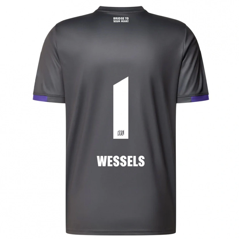 Danxen Mujer Camiseta Felix Wessels #1 Gris Púrpura 2ª Equipación 2025/26 La Camisa