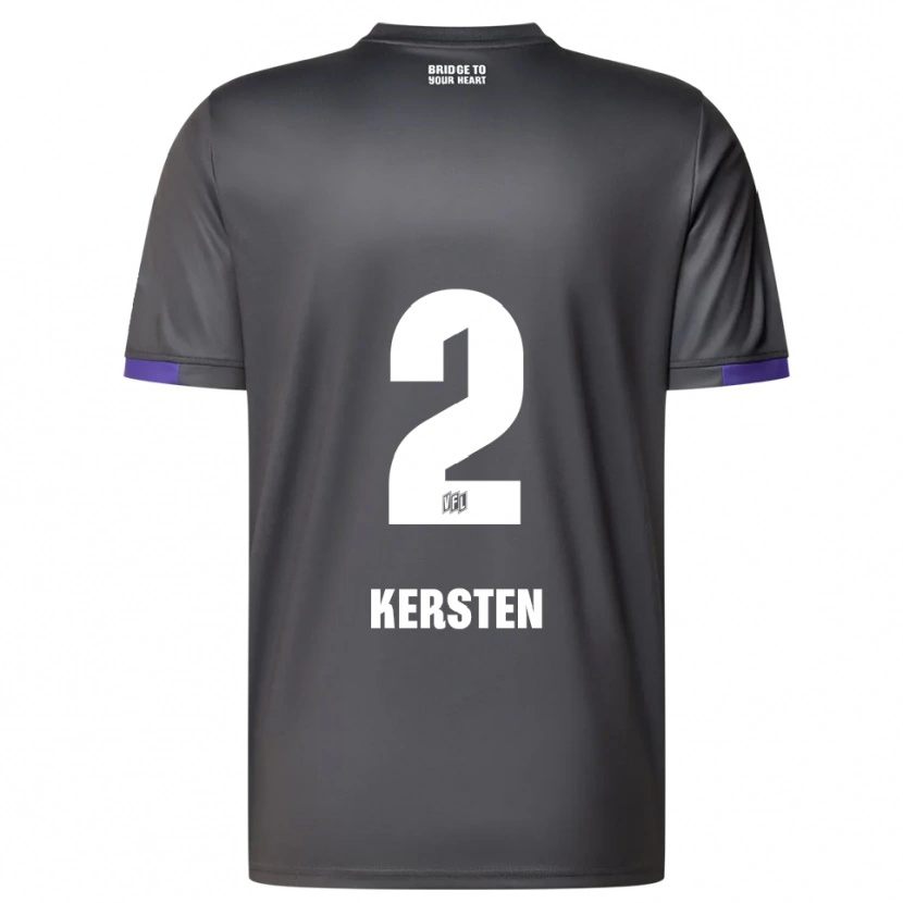 Danxen Mujer Camiseta Phil Kersten #2 Gris Púrpura 2ª Equipación 2025/26 La Camisa